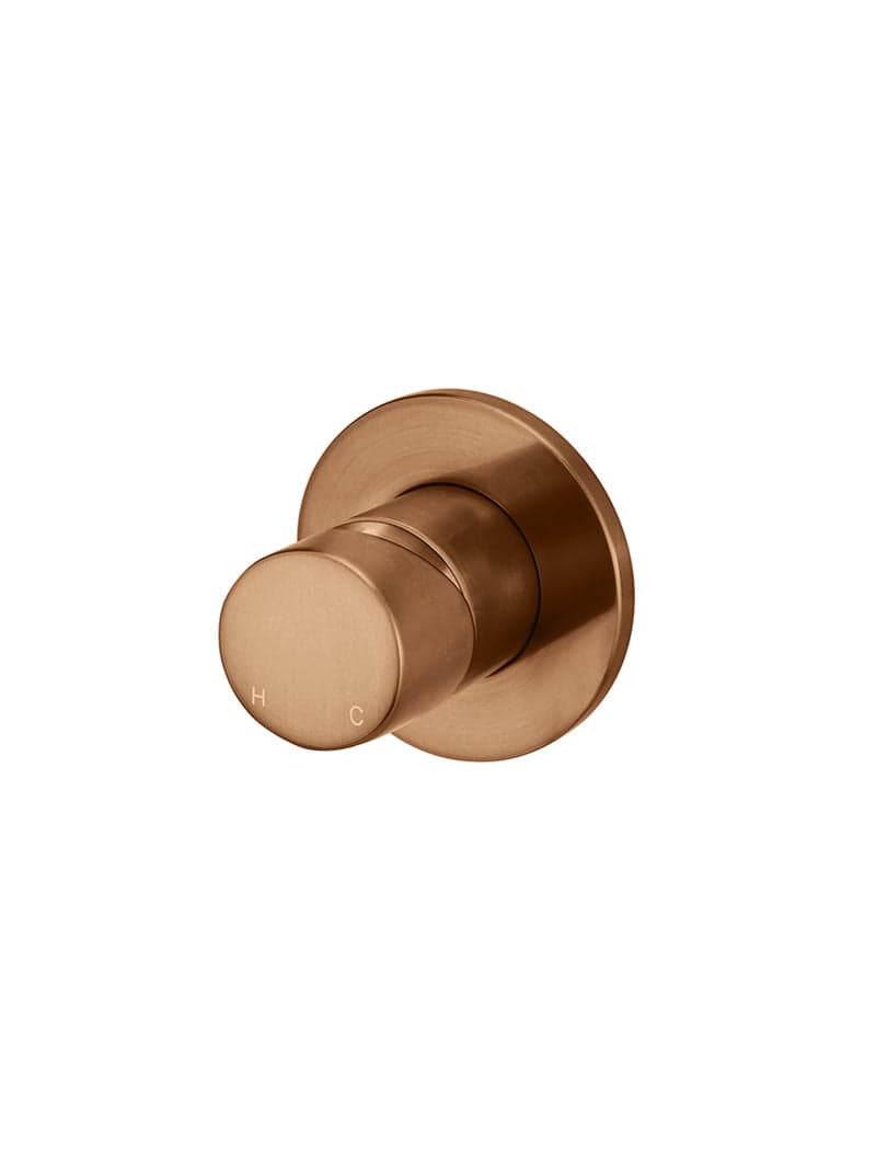 Round Wall Mixer Pinless Handle Trim Kit (In-wall Body Not Included) - Lustre Bronze — view 1