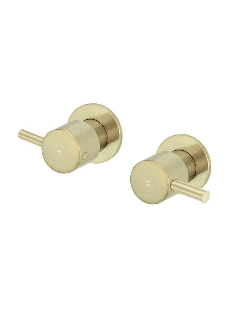Round Quarter Turn Wall Top Assemblies - PVD Tiger Bronze — view 1