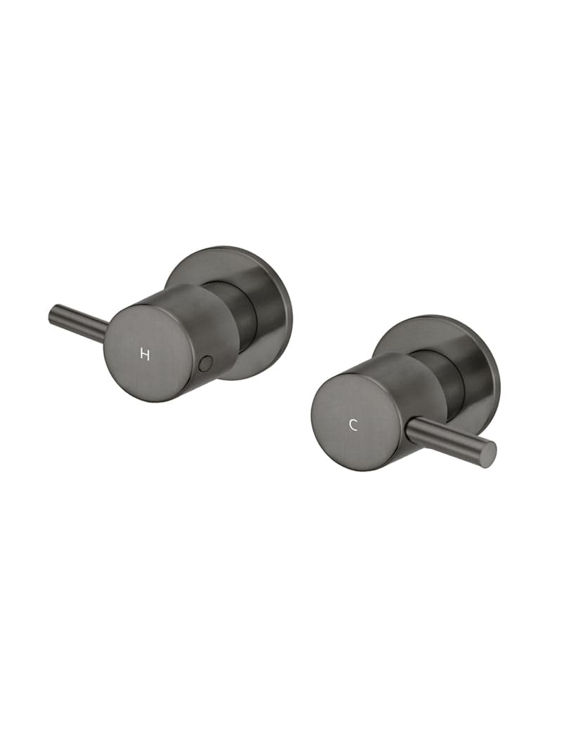 Round Quarter Turn Wall Top Assemblies - Shadow Gunmetal — view 1