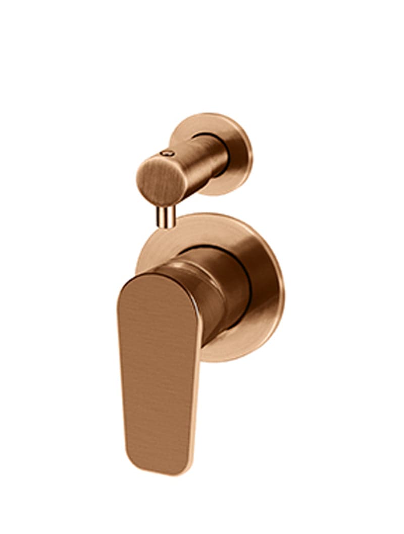 Round Diverter Mixer Paddle Handle Trim Kit (In-wall Body Not Included) - Lustre Bronze — view 1