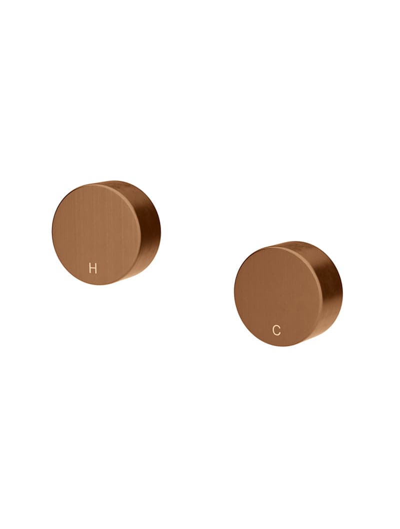 Circular Wall Taps - Lustre Bronze — view 1