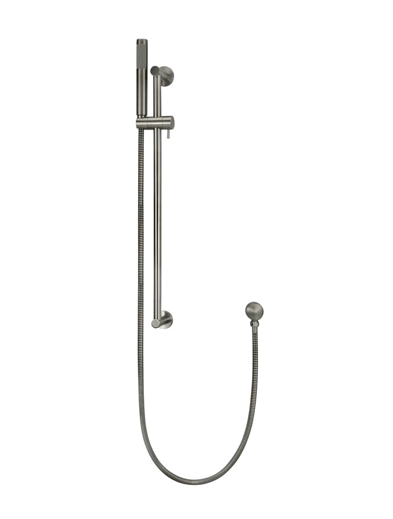 Round Hand Shower on Rail Column - Shadow Gunmetal — view 1