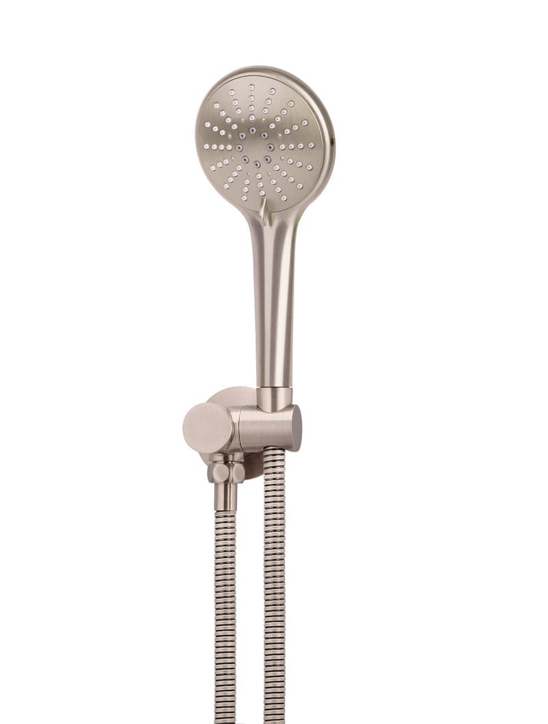 Round Hand Shower on Swivel Bracket - Champagne — view 1