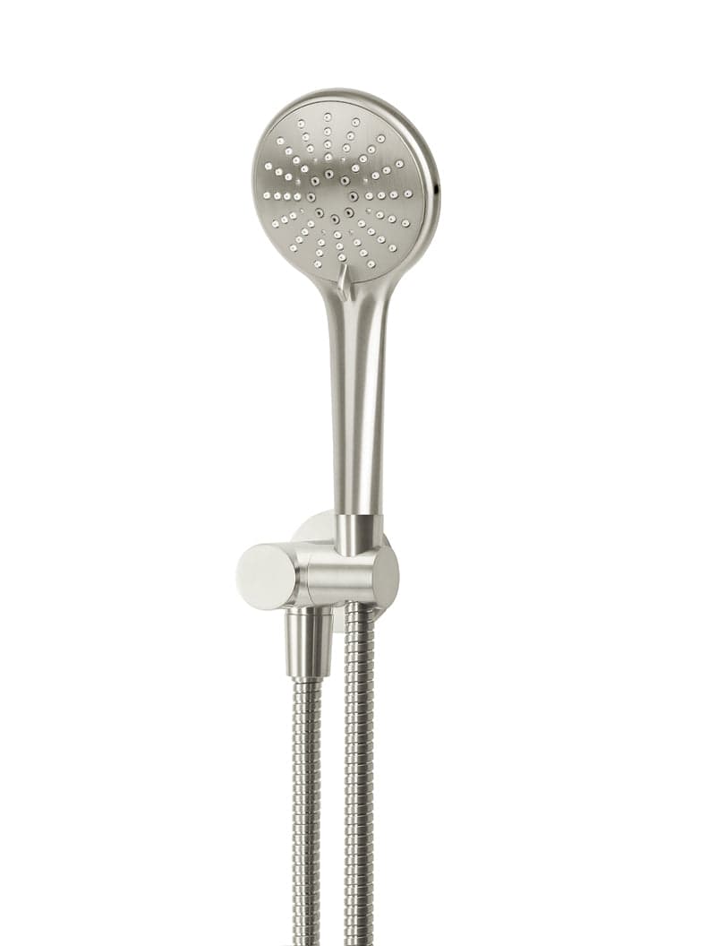 Round Hand Shower on Swivel Bracket - PVD Brushed Nickel — view 1