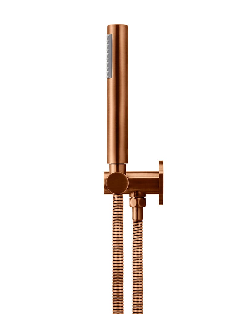 Round Shower on Swivel Bracket - Lustre Bronze — view 1