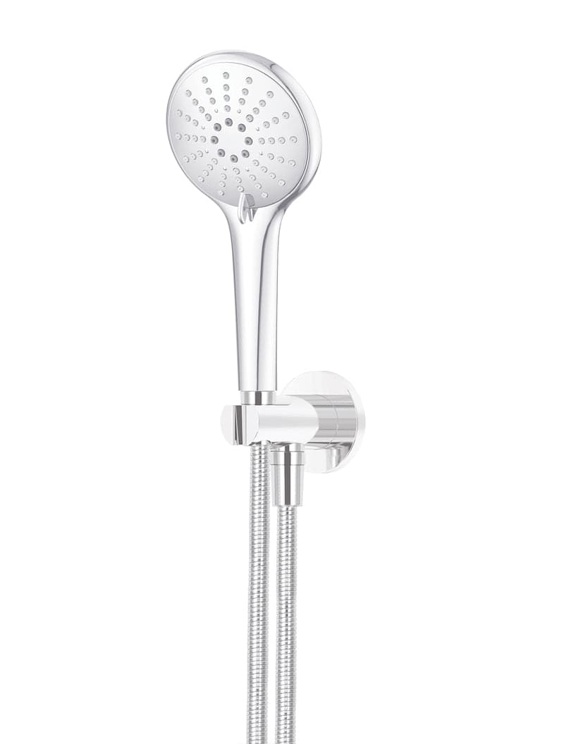 Round Three Function Hand Shower on Fixed Bracket - Polished Chrome — view 1