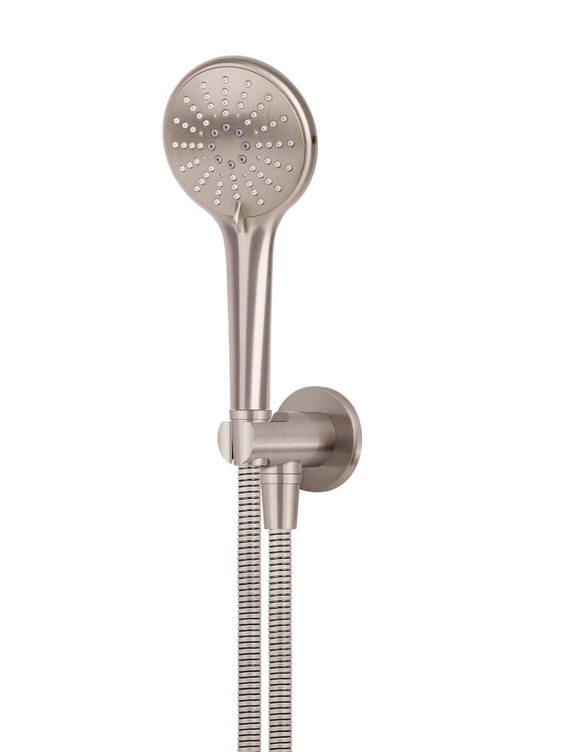 Round Three Function Hand Shower on Fixed Bracket - Champagne — view 1