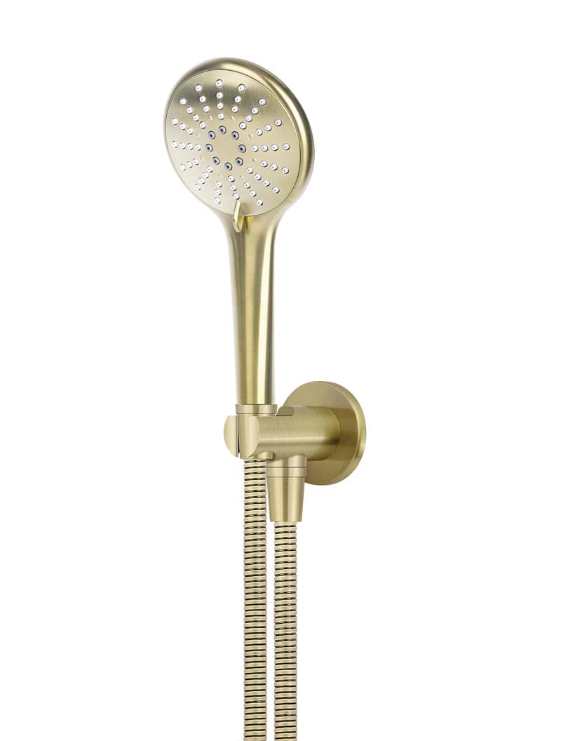 Round Three Function Hand Shower on Fixed Bracket - PVD Tiger Bronze — view 1