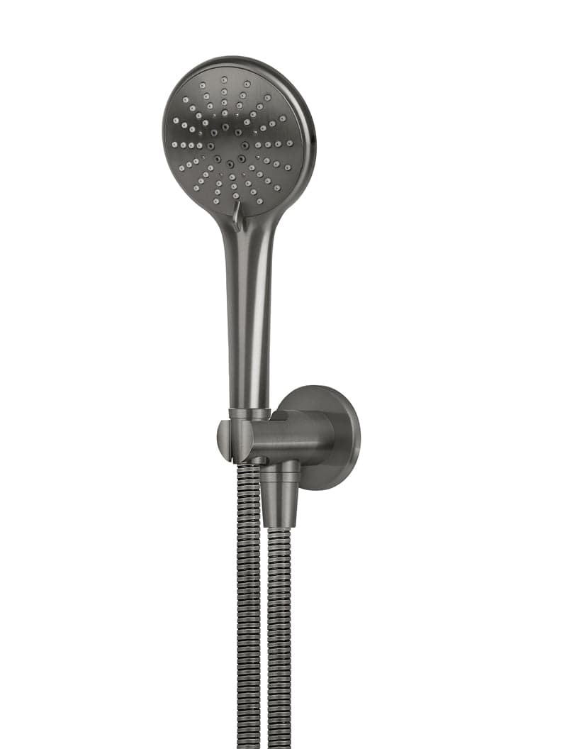 Round Three Function Hand Shower on Fixed Bracket - Shadow Gunmetal — view 1
