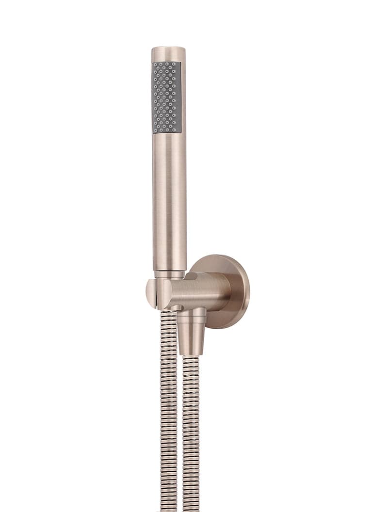Round Hand Shower on Fixed Bracket - Champagne — view 1