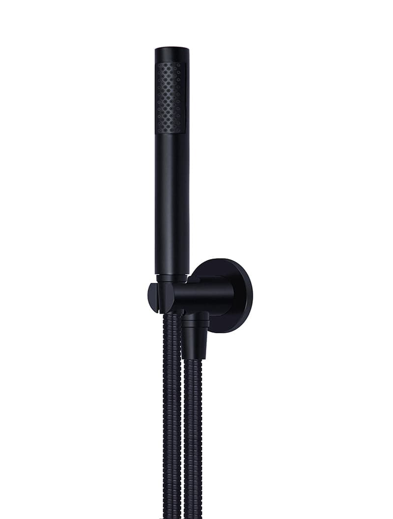 Round Hand Shower on Fixed Bracket - Matte Black — view 1