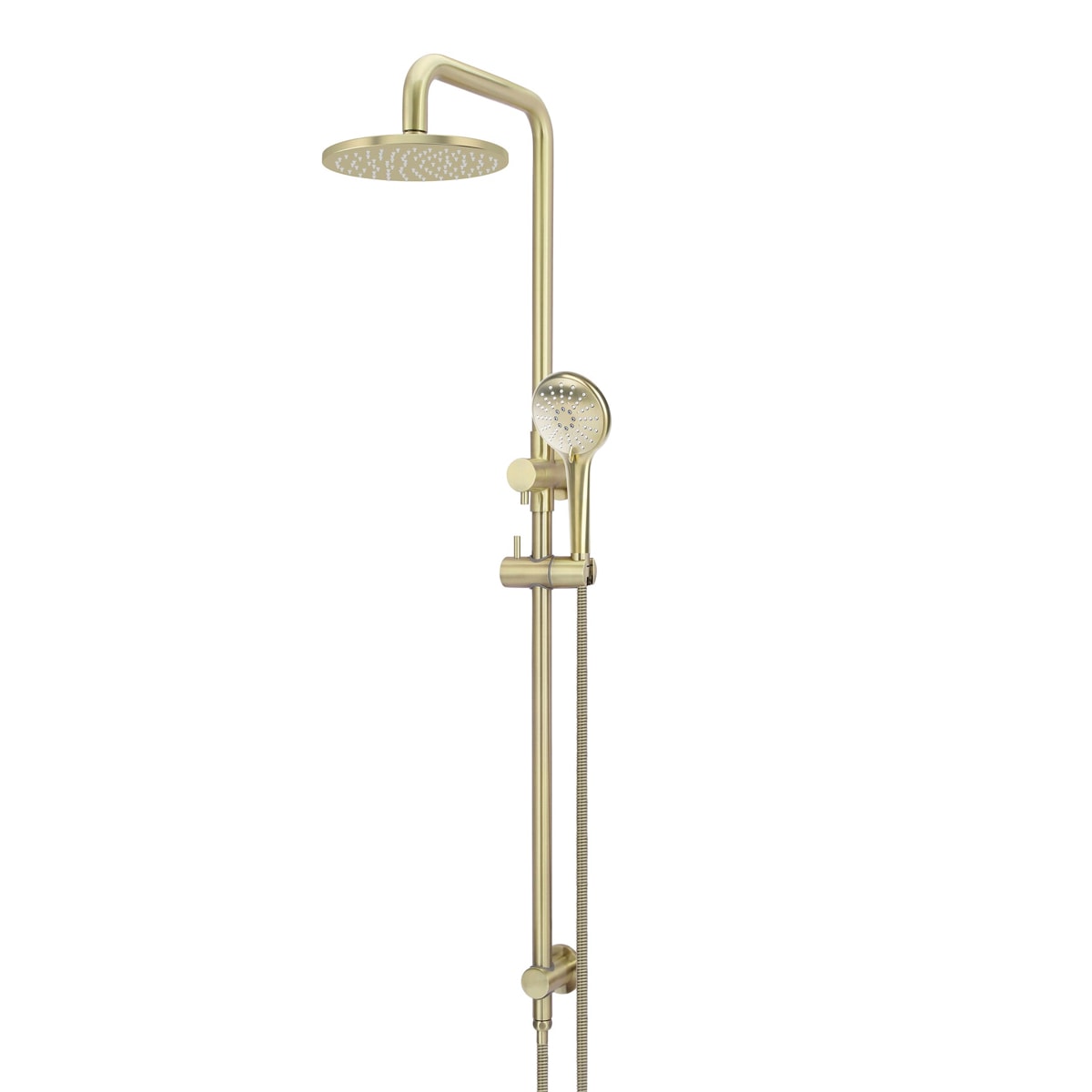 Meir Round Combination Shower Rail, 200mm Rose, Three-Function Hand Shower — view 1