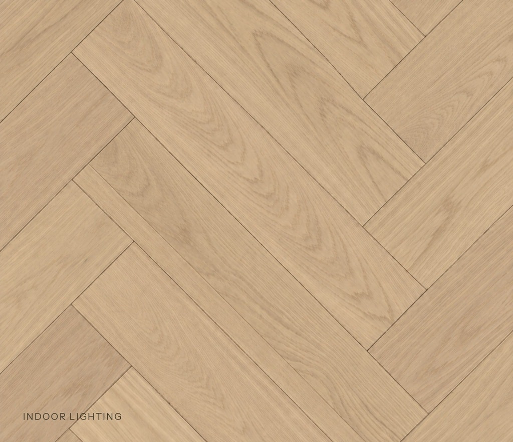 Herringbone Timber Flooring - Champagne — view 1