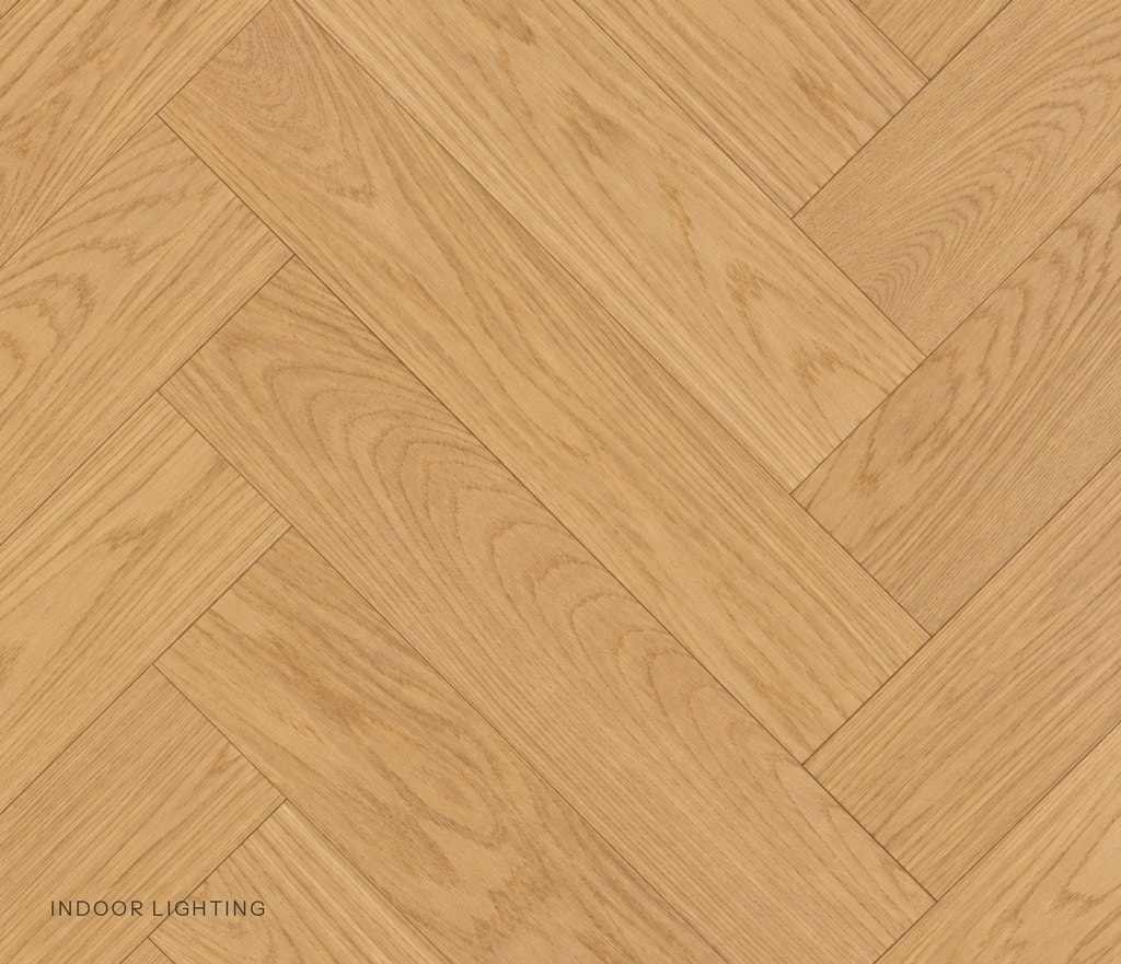 Herringbone Timber Flooring - Flax